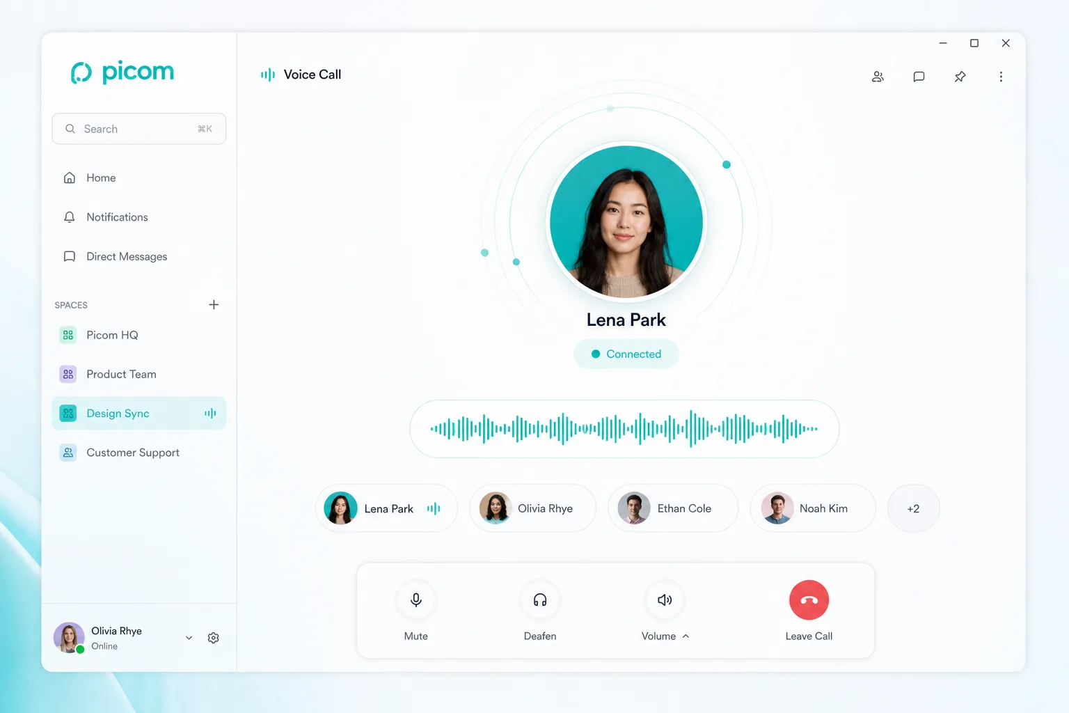 Voice conversations and screen sharing, in beta.